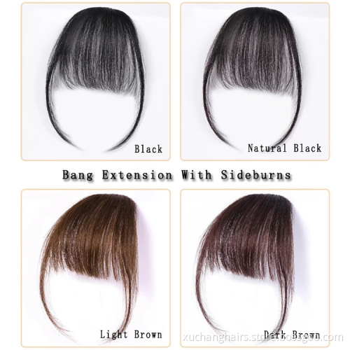 Popular Air Bangs Hairpiece Neat Thin 100% Real Human Hair Bangs Extensions Clip In Bangs Fringe For Women